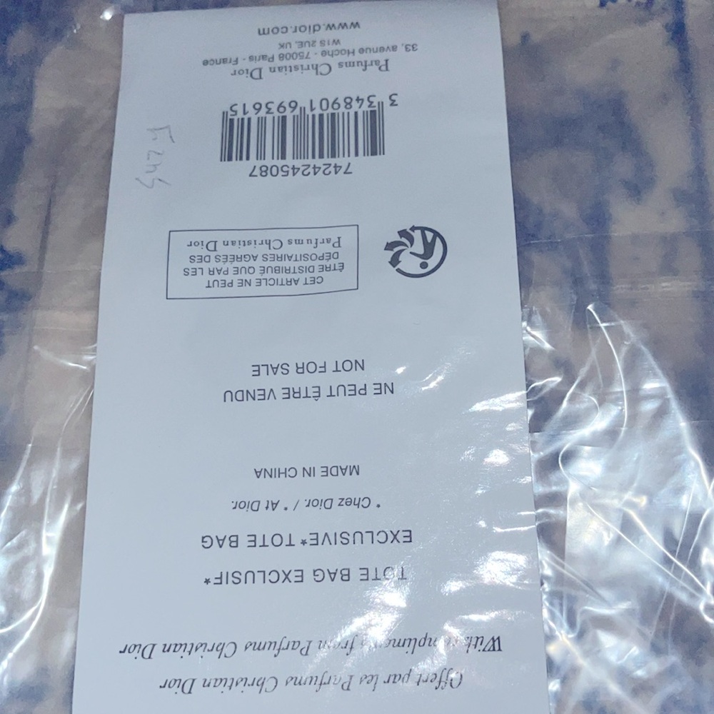 New in bag Christian Dior Beauty DiorivieraTote Blue/Cream Tote Bag - Picture 8 of 8